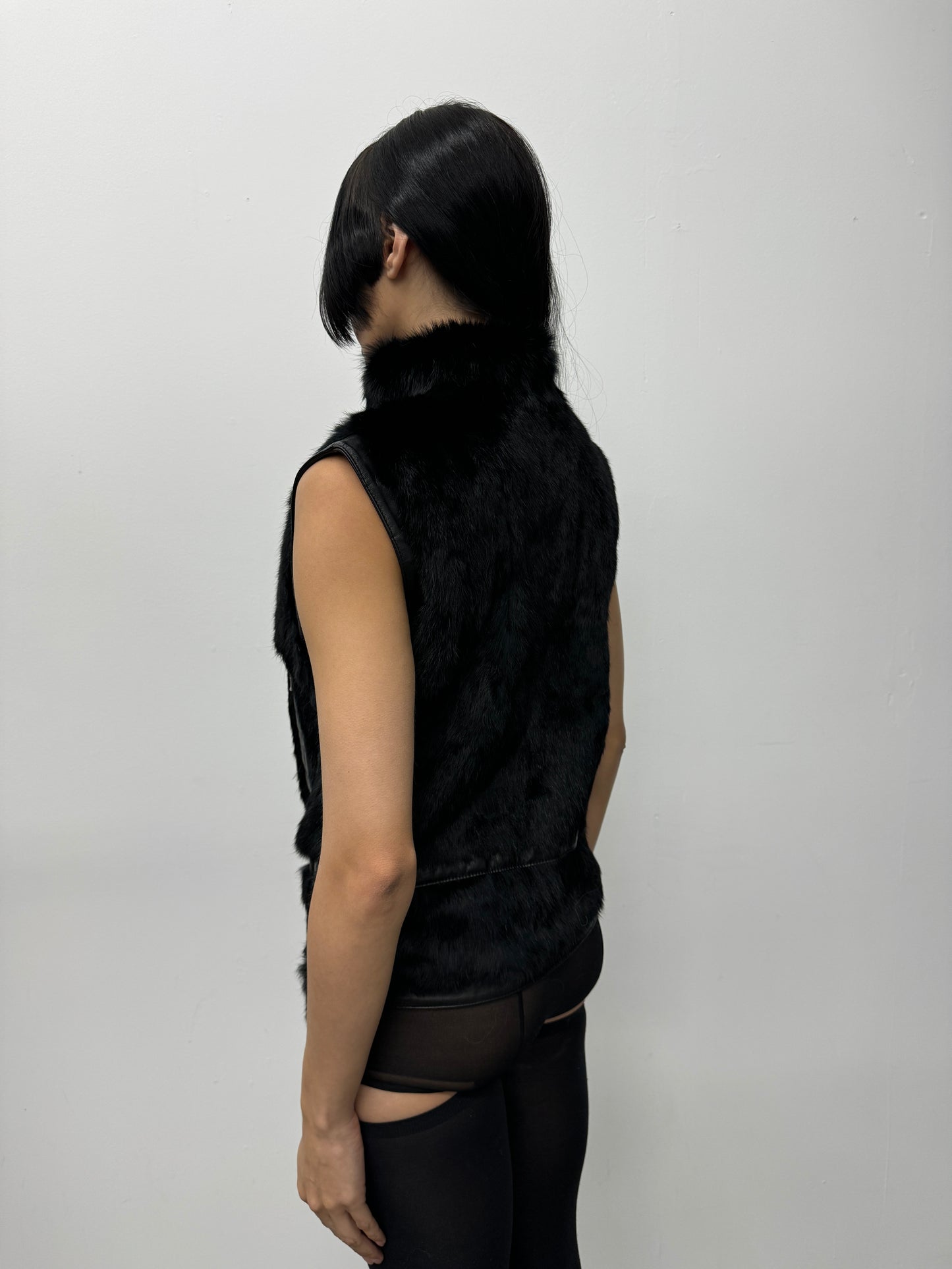 'Yael' Fur Zip-Up Vest